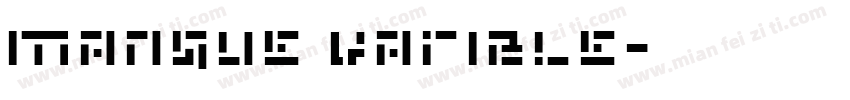 Manque Varible字体转换